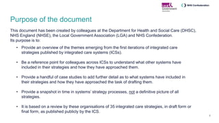 2
Purpose of the document
This document has been created by colleagues at the Department for Health and Social Care (DHSC)...