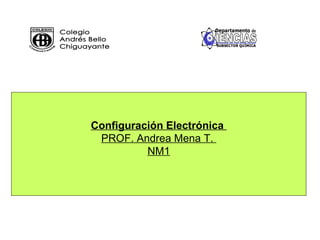 Configuración Electrónica
 PROF. Andrea Mena T.
          NM1
 