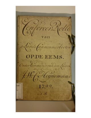 Confereer rolle Eems kanonneerboten 1799