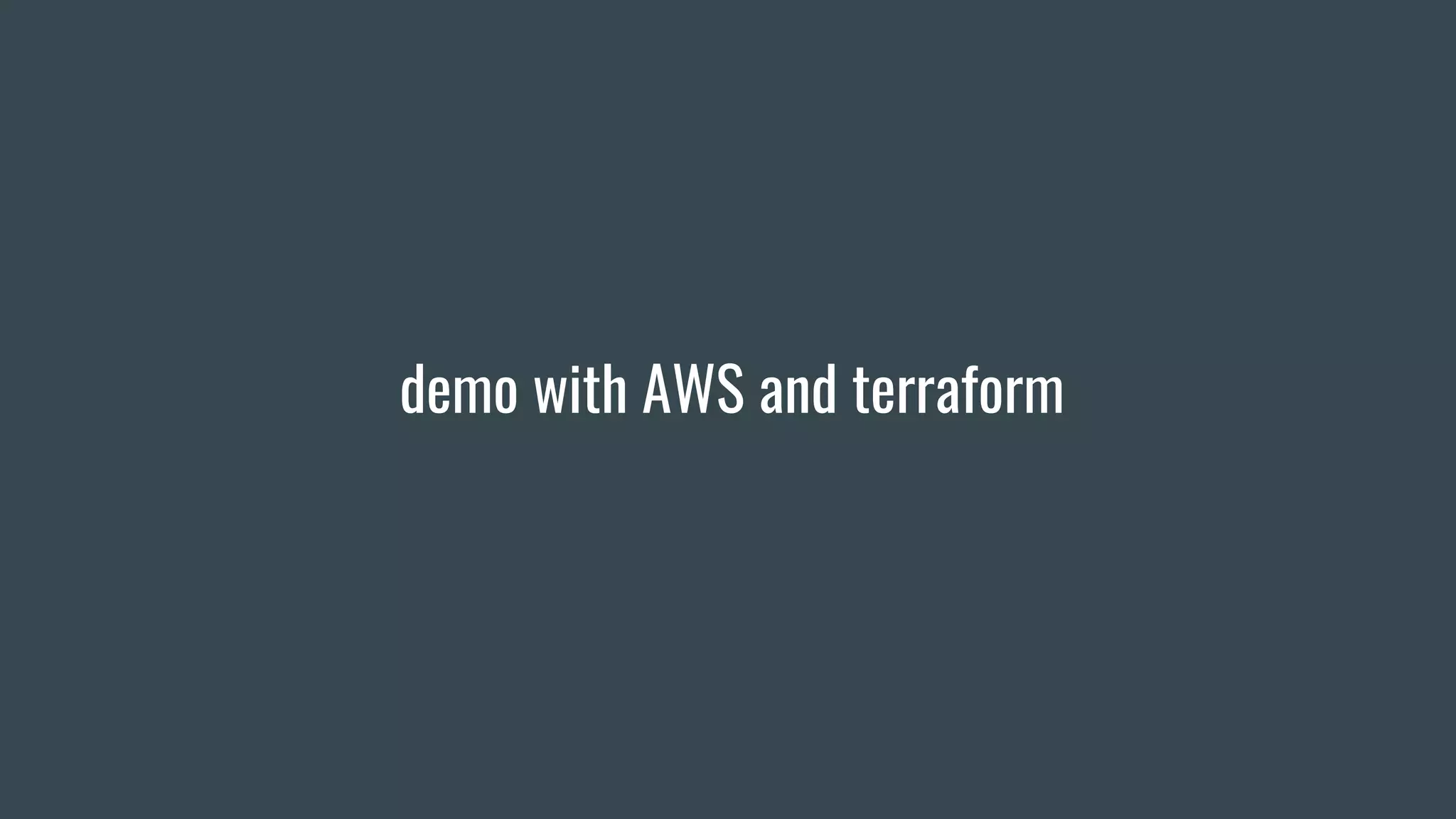 demo with AWS and terraform
 