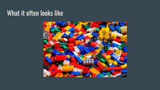 What it often looks like
 