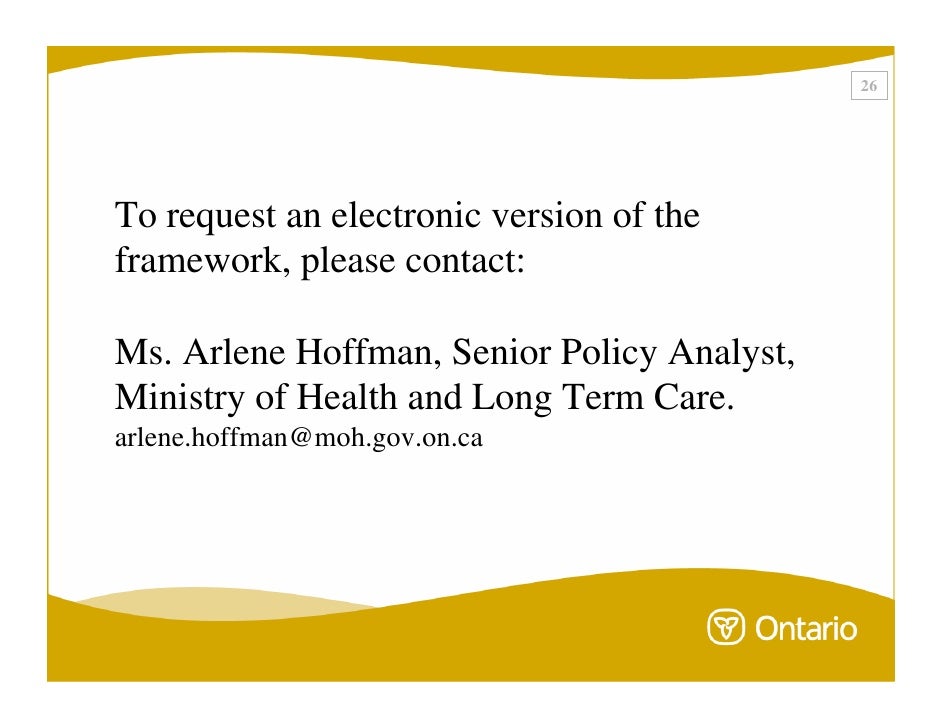 Ministry Of Health And Long Term Care Version Ministry Of Health And Long Term Care Version