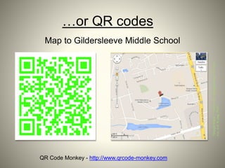 Map to Gildersleeve Middle School
…or QR codes
QR Code Monkey - http://www.qrcode-monkey.com
"GoogleMaps."1MintonDr.,NewportNews,VA.N.p.:
n.p.,n.d.N.pag.Print.
 