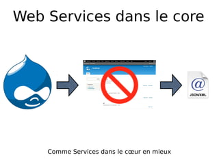 Web Services dans le core




    Comme Services dans le cœur en mieux
 