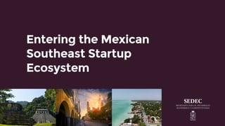 Entering the Mexican
Southeast Startup
Ecosystem
 