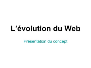 L’évolution du Web Présentation du concept 