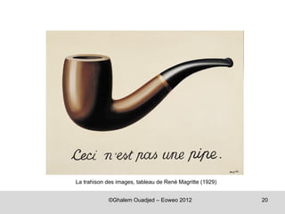 La trahison des images, tableau de René Magritte (1929)


            ©Ghalem Ouadjed – Eoweo 2012                  20
 