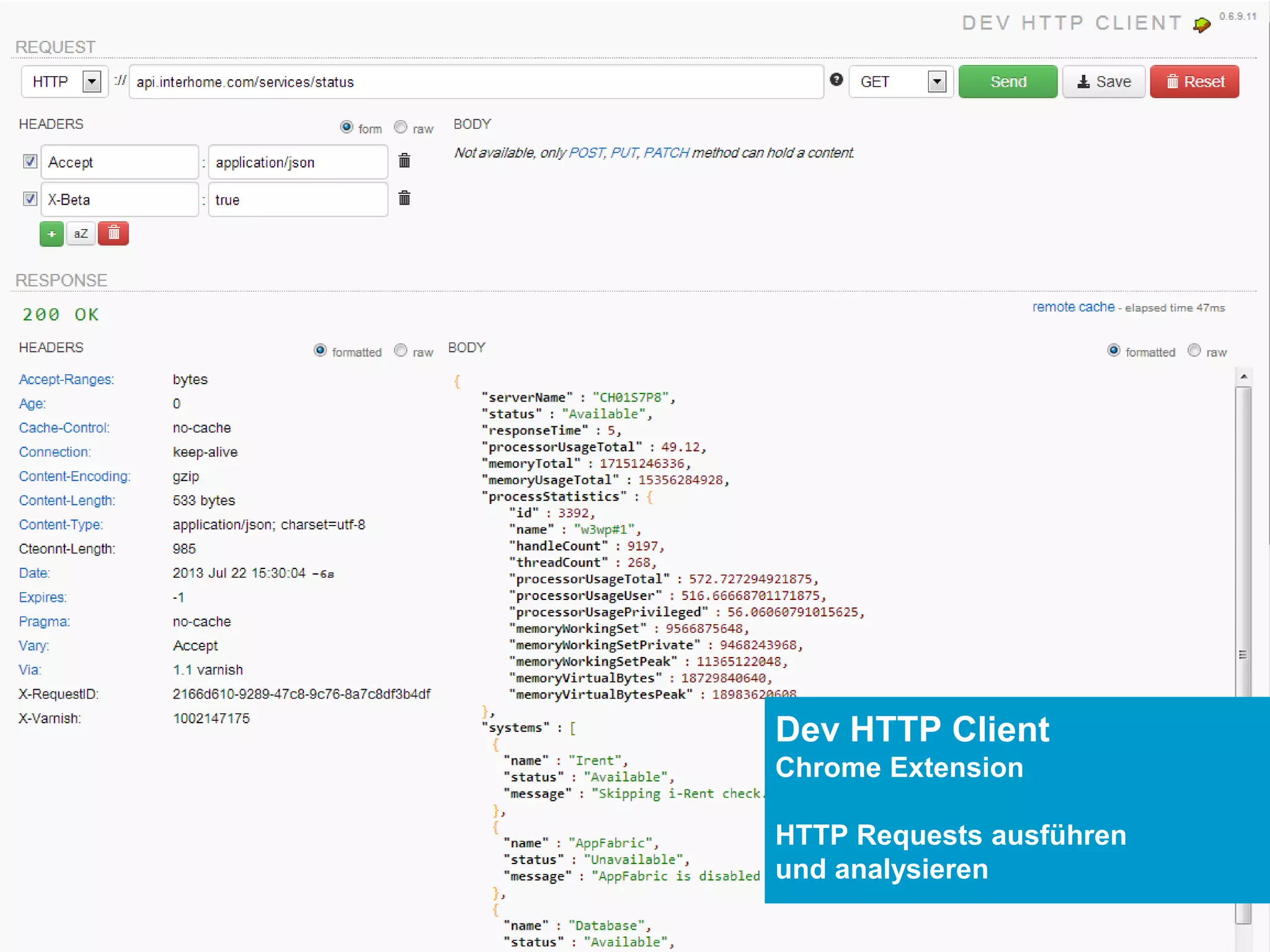 Namics.
Rest-Services benutzen
30.04.2015 89 Denken. Präsentieren. Umsetzen.
Fiddler 2
Windows Application
HTTP Requests ausführen
und analysieren
 