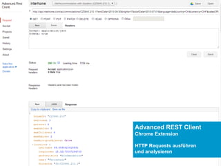 Namics.
Rest-Services benutzen
30.04.2015 90
SoapUI
WebService Swiss-Army-Knife
WADL-Service-Analysieren, Testing,
konzipieren, Java Code-Generierung
(Jersey 1.x, JAX-RS 2.x proxy based client
 