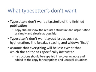 Editing and the typesetter - Rich Cutler | PPTX