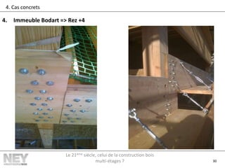 30
4. Cas concrets
4. Immeuble Bodart => Rez +4
Le 21ème siècle, celui de la construction bois
multi-étages ?
 