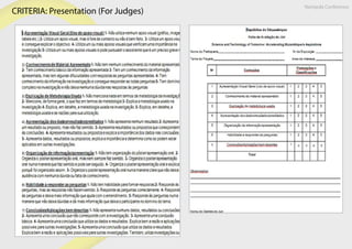 CRITERIA: Presentation (For Judges)
Nampula Conference
 