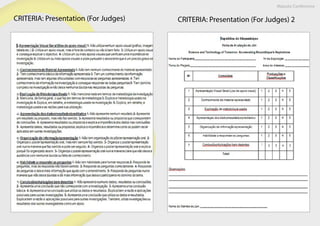 Maputo Conference
CRITERIA: Presentation (For Judges) CRITERIA: Presentation (For Judges) 2
 