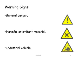 Graham Twiby 95
Warning Signs
•General danger.
•Harmful or irritant material.
•Industrial vehicle.
 