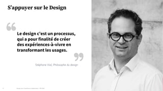 MAIF x
Design pour l'expérience collaborateur - REX Maif
S’appuyer sur le Design
Le design c’est un processus,
qui a pour finalité de créer
des expériences-à-vivre en
transformant les usages.
Stéphane Vial, Philosophe du design
17
 