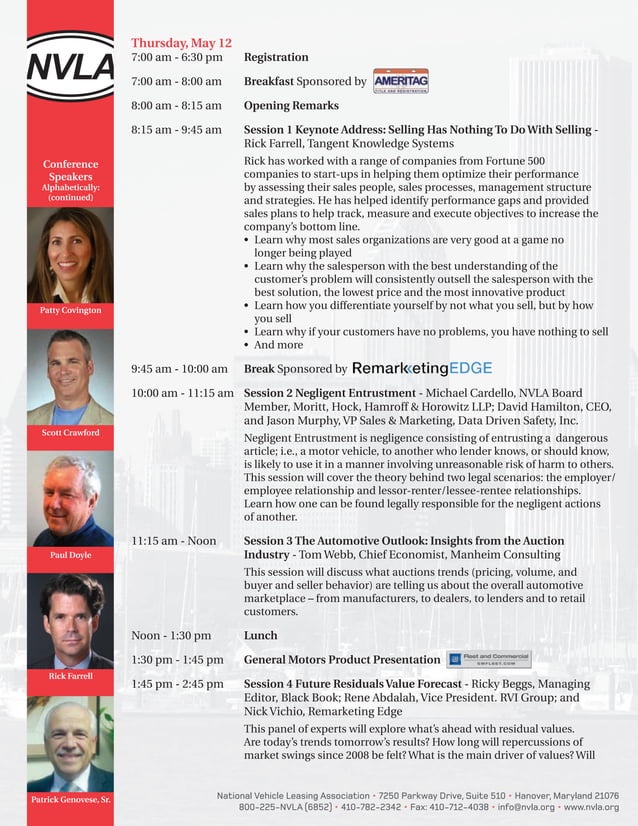 NVLA Conference Brochure PDF