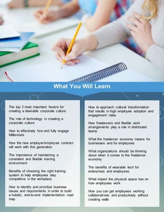 The Future Of Work Forum - April 29, 2015