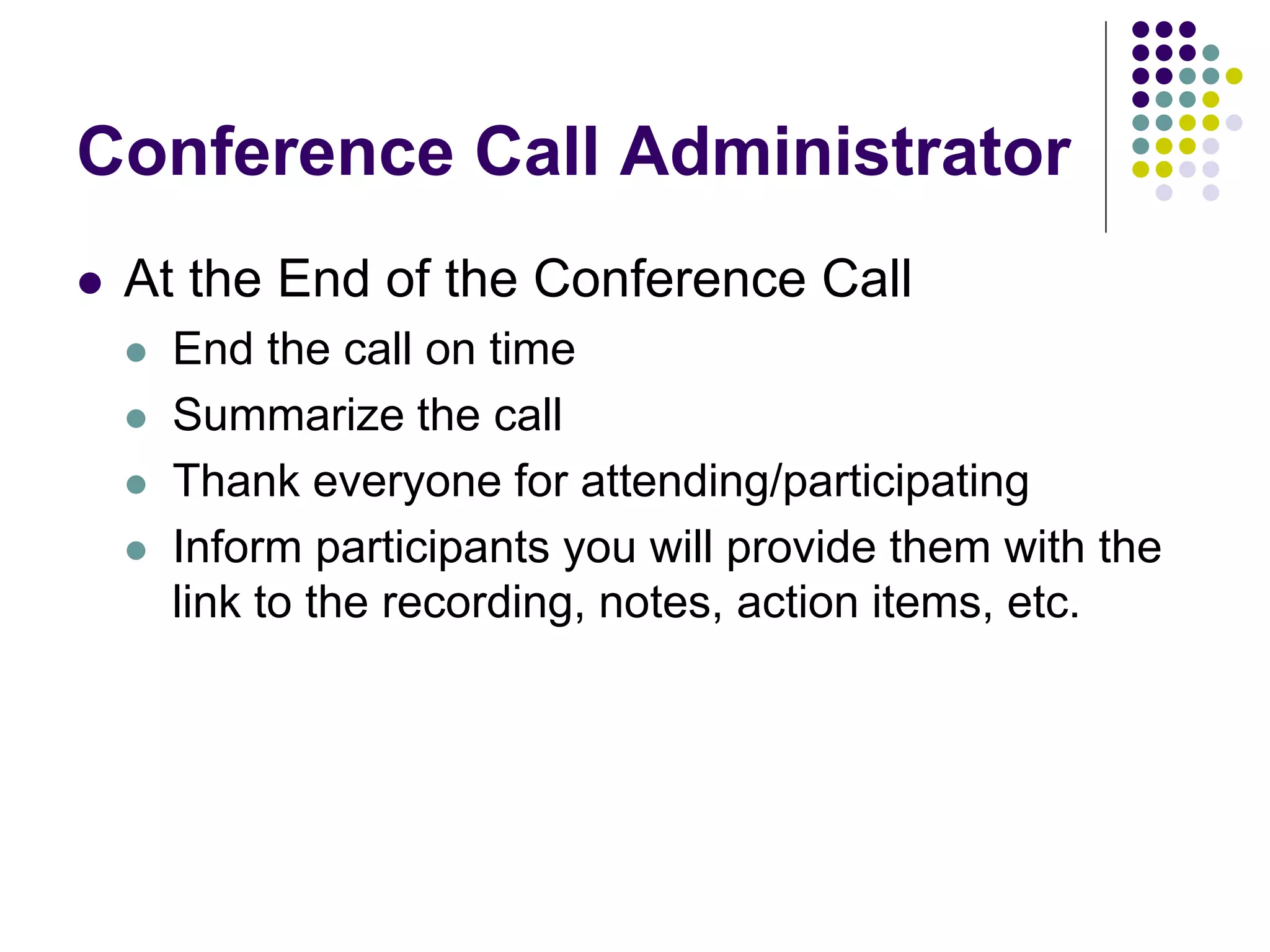 Conference Call Etiquette | PPTX