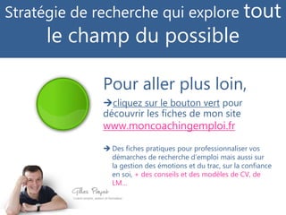 Pour aller plus loin,
cliquez sur le bouton vert pour
découvrir les fiches de mon site
www.moncoachingemploi.fr
 Des fic...