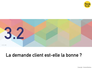 La demande client est-elle la bonne ?
Copyright : Nicolas Bariteau
3.2
 