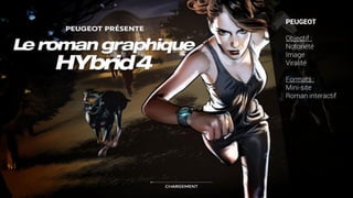 PEUGEOT
Objectif :
Notoriété
Image
Viralité
Formats :
Mini-site
Roman interactif
 