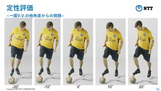 36
Copyright 2020 NTT CORPORATION
定性評価
~一面V.V.の他角度からの視聴~
0° 10° 20°
-20° -10°
 