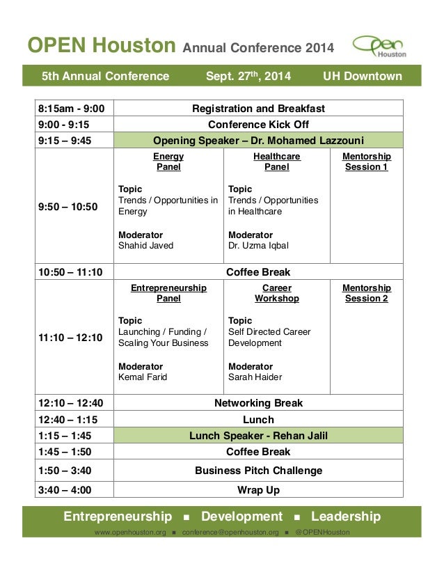 OPEN HoustonConference Flyer 2014