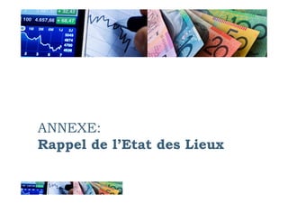 ANNEXE:
Rappel de l’Etat des Lieux
 