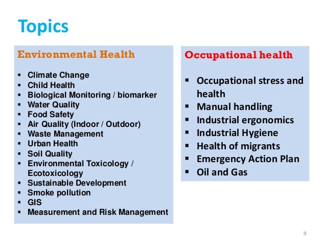 Environmental health topics 2021 picture