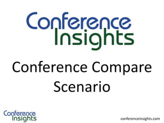 Case Scenarios

Conference Compare
Scenario
conferenceinsights.com

 