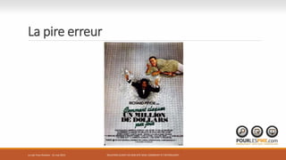 La pire erreur
RELATION CLIENT VIA SON SITE WEB: COMMENT S’Y RETROUVER?Le Lab Trois-Rivières - 21 mai 2015
 