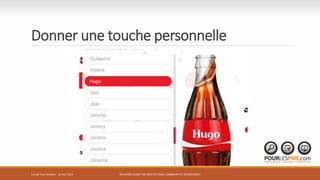 Donner une touche personnelle
RELATION CLIENT VIA SON SITE WEB: COMMENT S’Y RETROUVER?Le Lab Trois-Rivières - 21 mai 2015
 