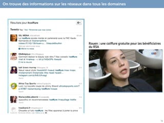 On trouve des informations sur les réseaux dans tous les domaines




                                                                    13
 