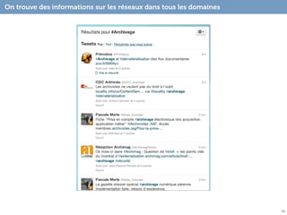 On trouve des informations sur les réseaux dans tous les domaines




                                                                    15
 