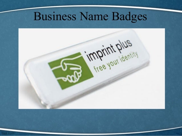 company name badges