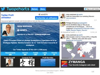 134	
  
Remy	
  Exelmans	
  Consultant	
  Expert	
  -­‐	
  NEXA	
  -­‐	
  
Juin	
  2015	
  
 