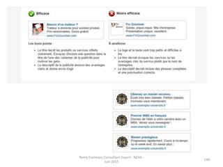 Remy	
  Exelmans	
  Consultant	
  Expert	
  -­‐	
  NEXA	
  -­‐	
  
Juin	
  2015	
  
140	
  
 