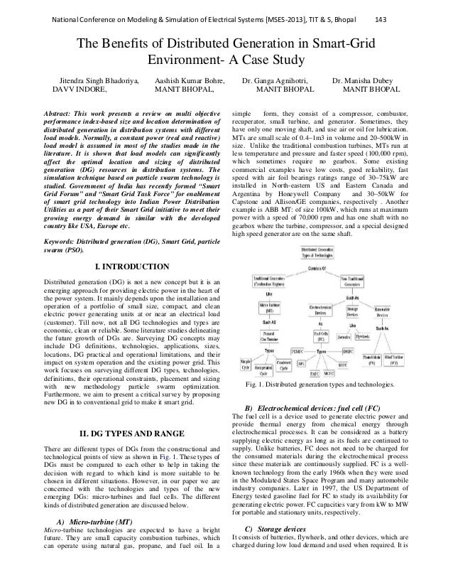 Distributed generation thesis