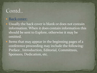 Conference proceeding ppt | PPTX