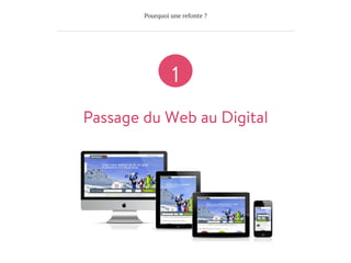 Pourquoi une refonte ?
Passage du Web au Digital

1
 