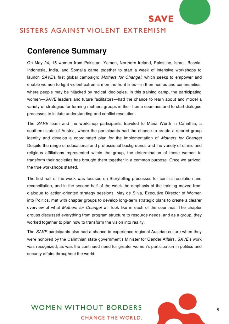 Conference Report Train The Trainers Maria Worth May 10