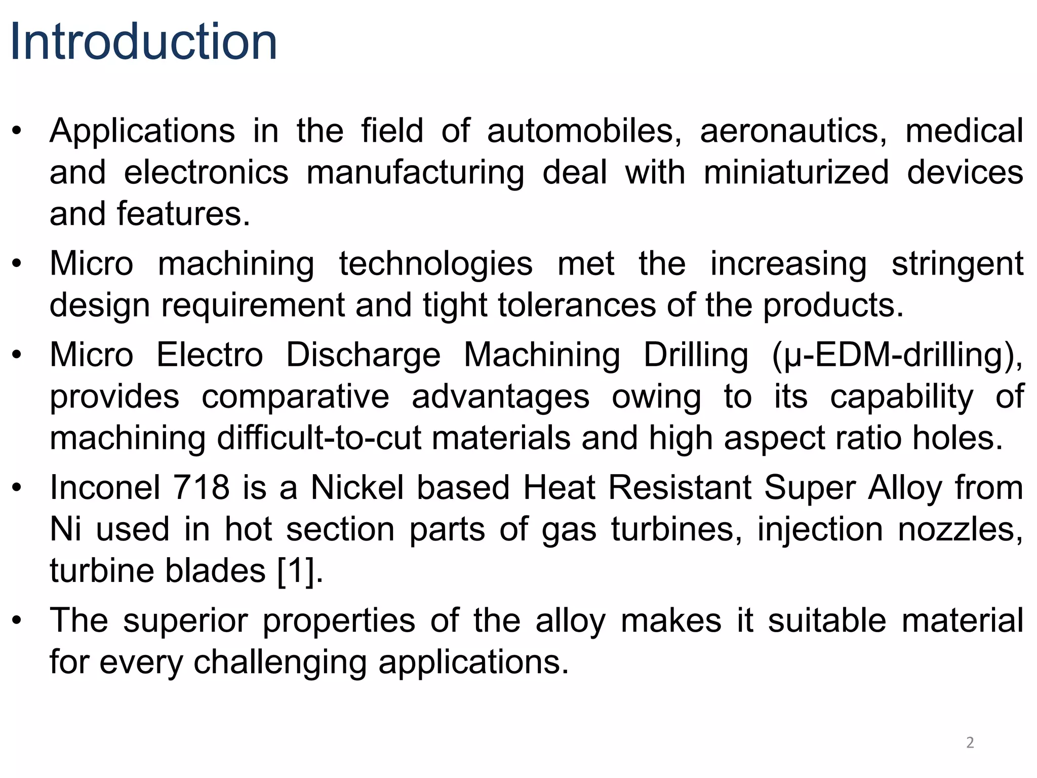 Electrical Discharge Drilling of microhole on Inconel 718 using Rota…