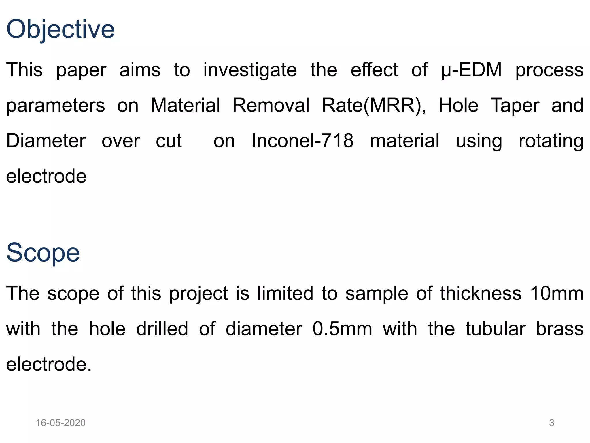Electrical Discharge Drilling of microhole on Inconel 718 using Rota…