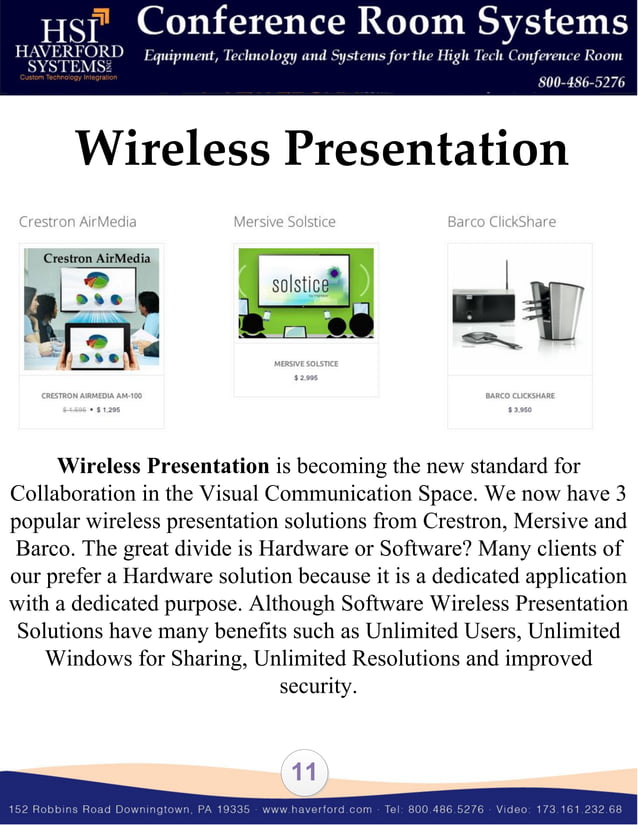 Conference room systems Product Overview | PDF