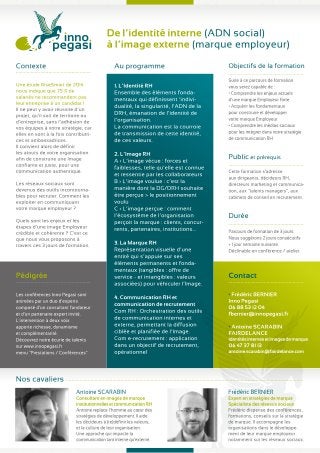 Conférences / Ateliers Inno Pegasi : Catalogue