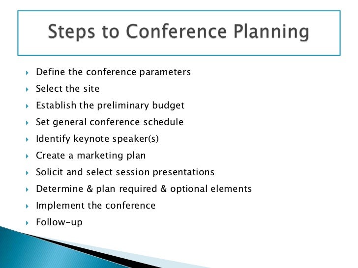 conference planning timeline template