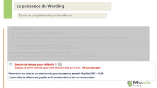 La puissance du Wording
Etude de cas présentée par Kameleoon
 