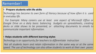 The use of technology to teach and learn English | PPTX