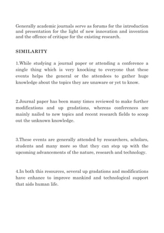 Conference Paper vs. Journal Paper: Learn the difference