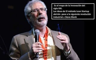 «Es el mapa de la innovación del 
siglo XXI. 
Las ideas de El método Lean Startup 
abrirán paso a la siguiente revolución 
industrial.» Steve Blank 
 